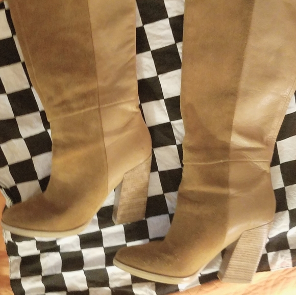 ALDOS ZEETA Suede & Smooth Leather Tall Boots - Picture 9 of 13